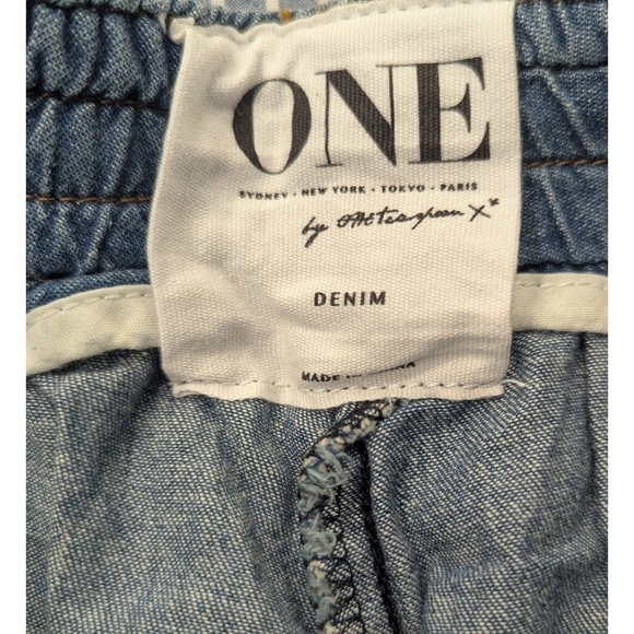 NWT Anthropologie X One Super Trackie Denim Shorts Size XS - Picture 5 of 12